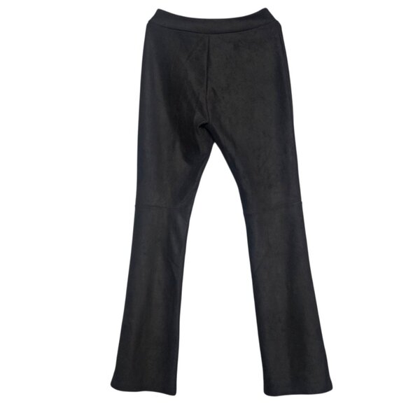 NWT COMMANDO FAUX SUEDE SPLIT FRONT Women's Pants SZ Large Black Pull On Stretch - Picture 4 of 9